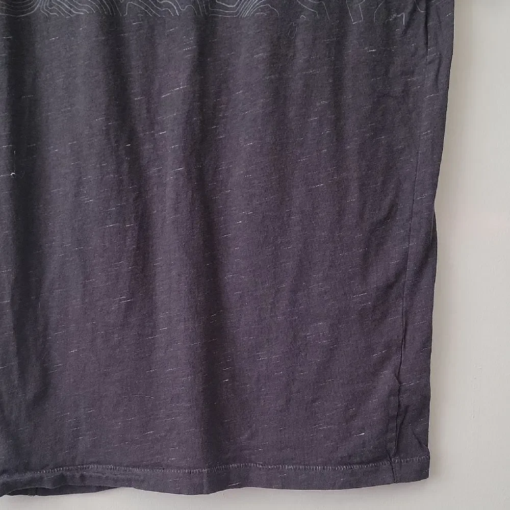 The North Face Charcoal Topographic Short Sleeve Tee Black Size S Gorpcore
